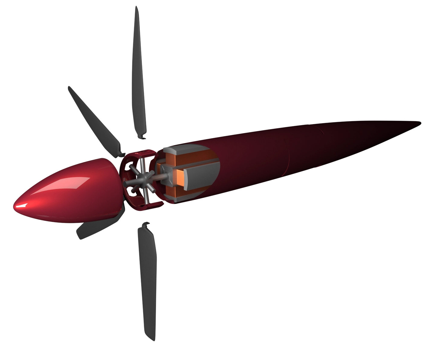 Smaller side proellers to steer in the air